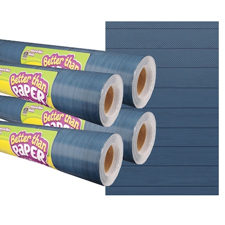 Teacher Created Resources Admiral Blue Wood Better Than Paper Bulletin Board Roll, 4ft. x 12ft., 4PK TCR32428
